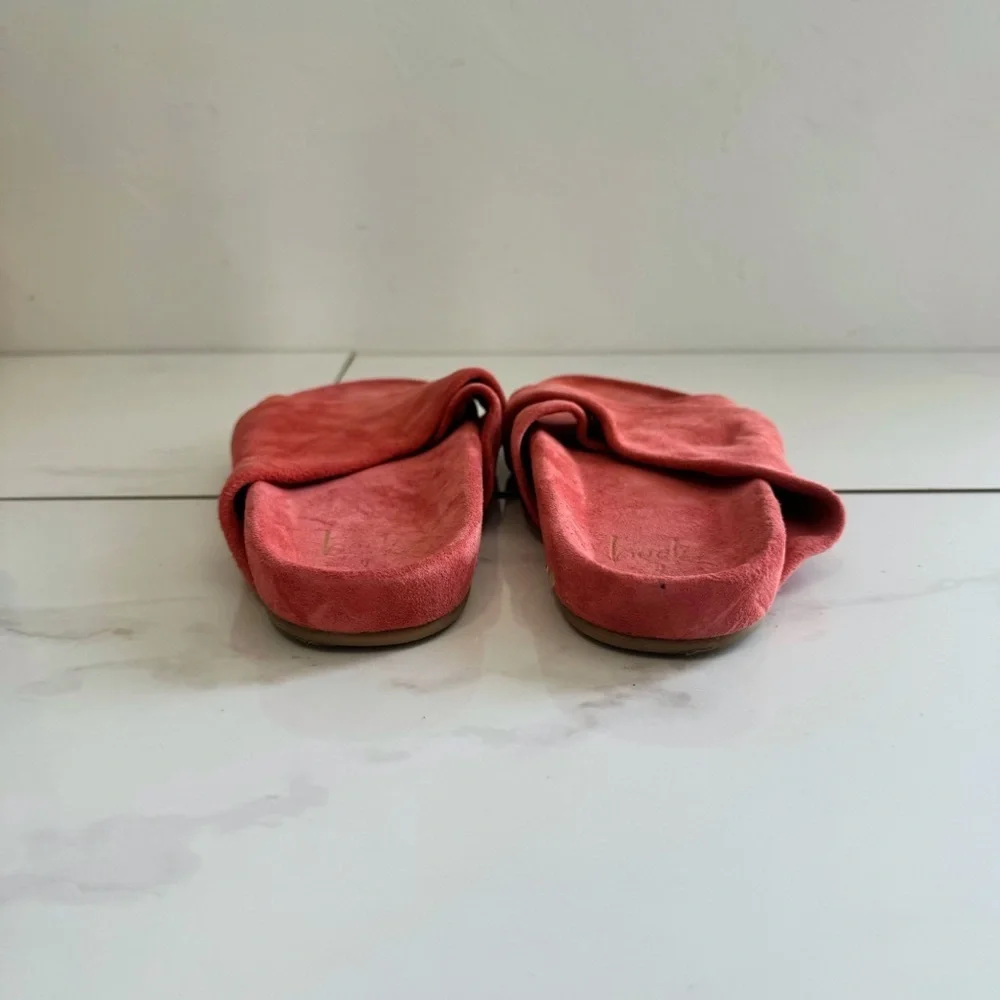 beek Coral Suede Crisscross Slide Sandals